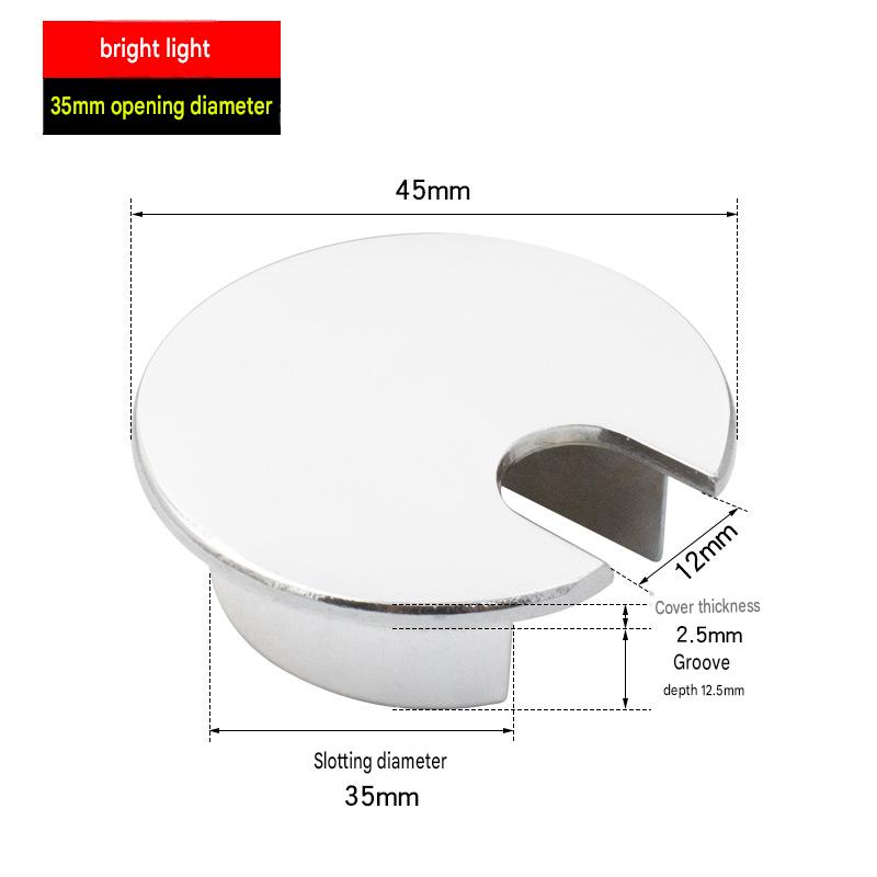 Zinc alloy wire box opening 35mm (bright light)