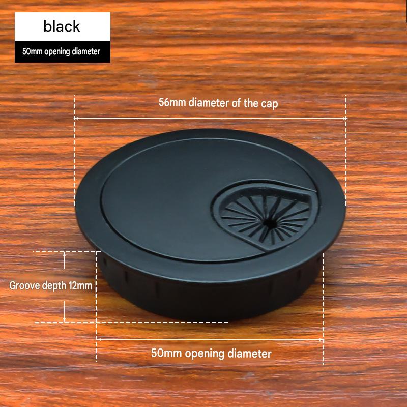 Zinc alloy wire box opening 50mm (black)