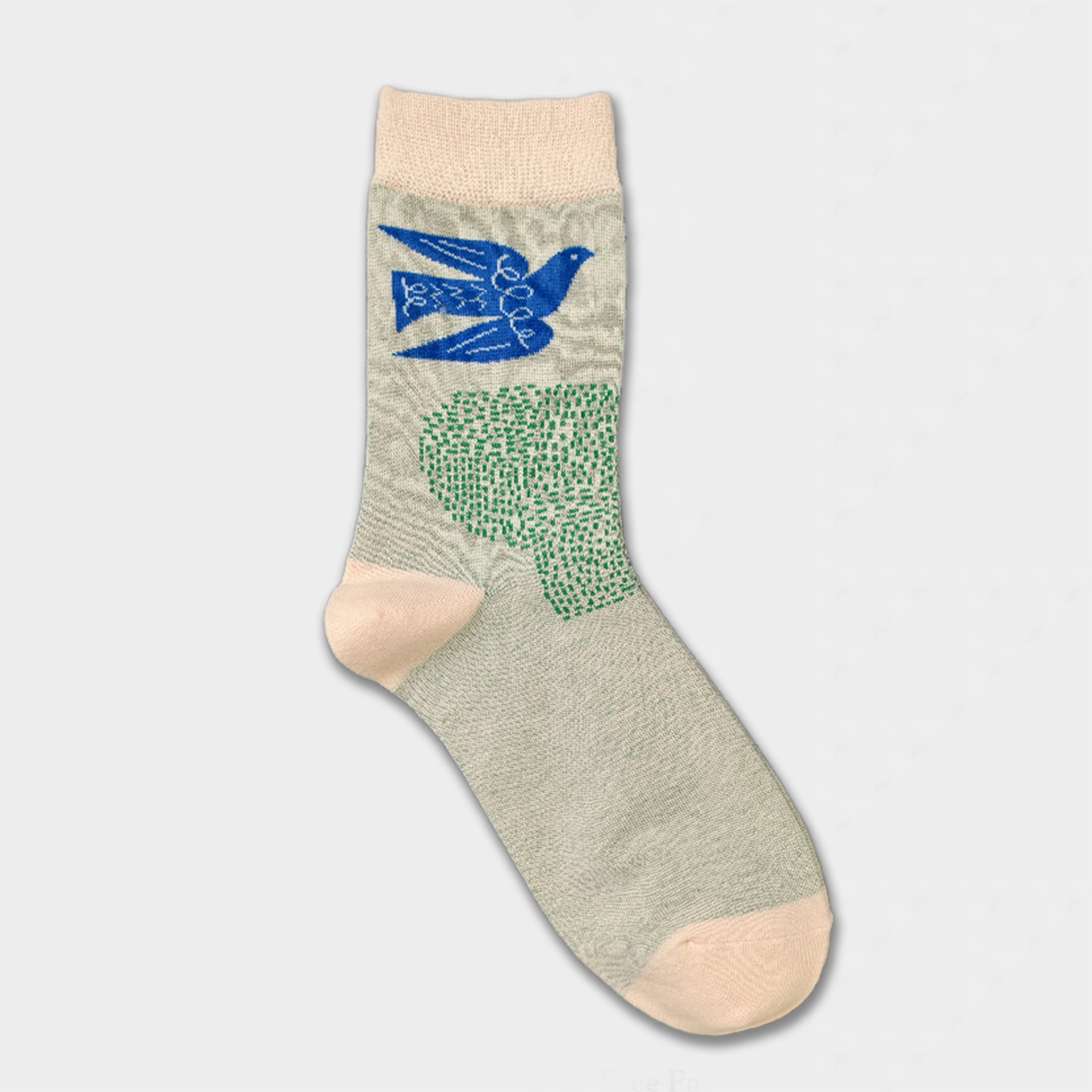 Flying bird/pink green