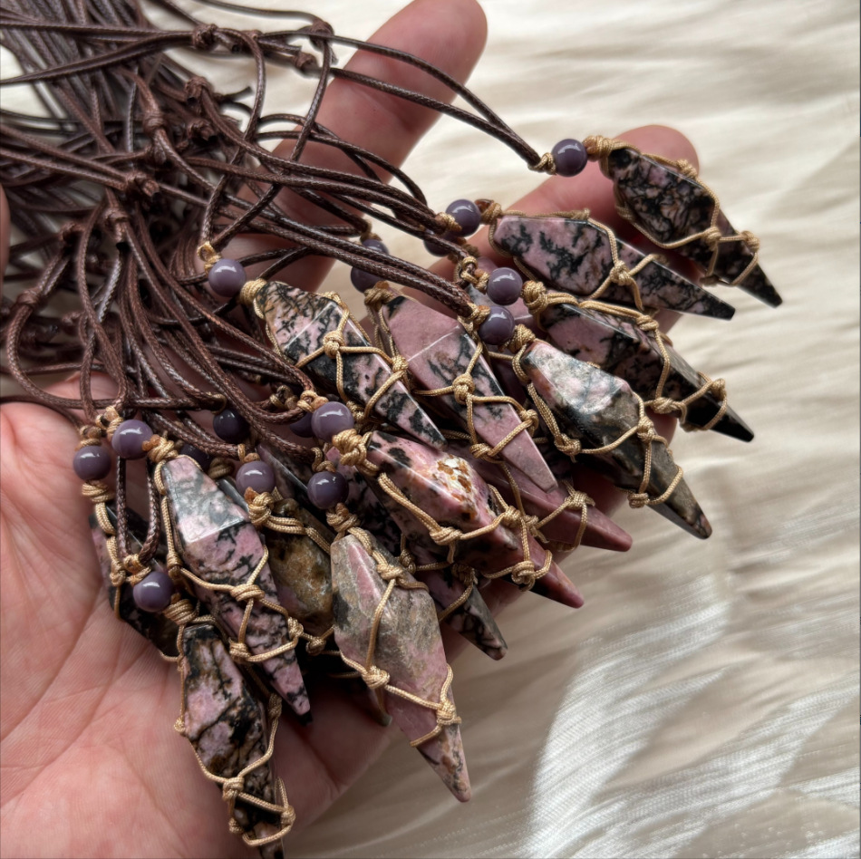 2:black line Rhodonite