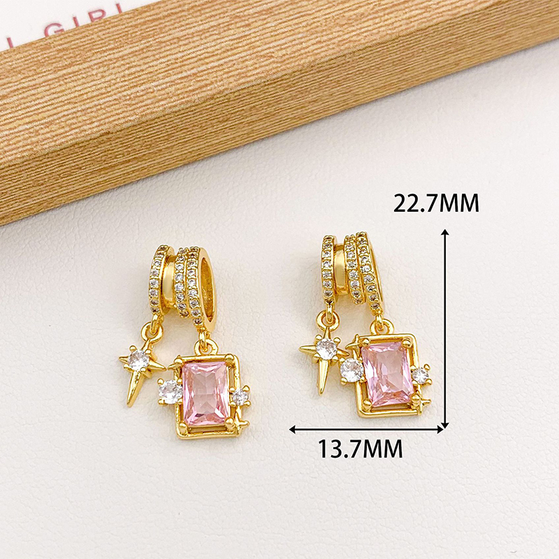 Xl3229 square star combination pendant gold