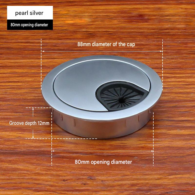 Zinc alloy wire box opening 80mm (pearl silver)