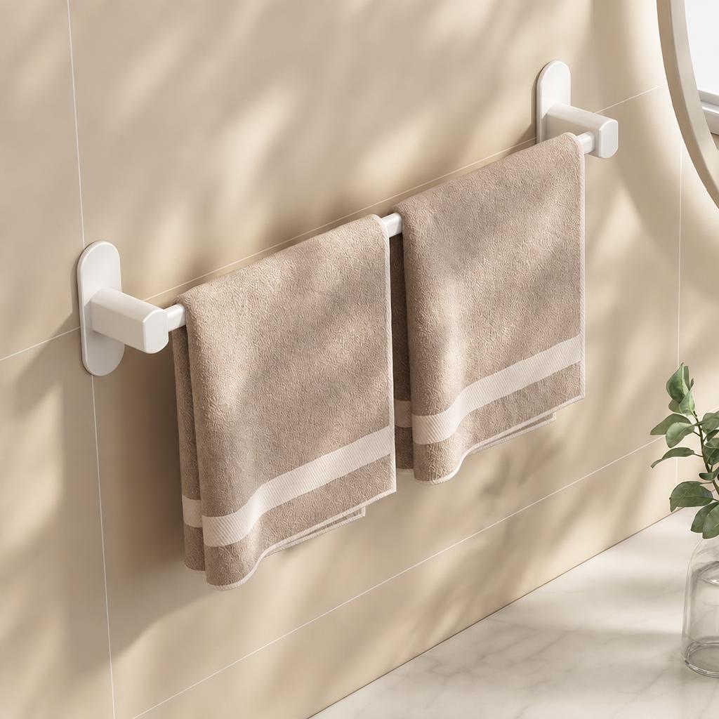 White flat pole single pole 60cm (no need to punch holes)