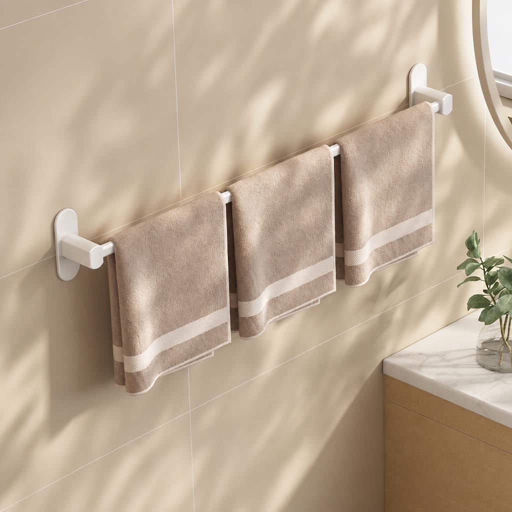 White flat pole single pole 80cm (no need to punch holes)