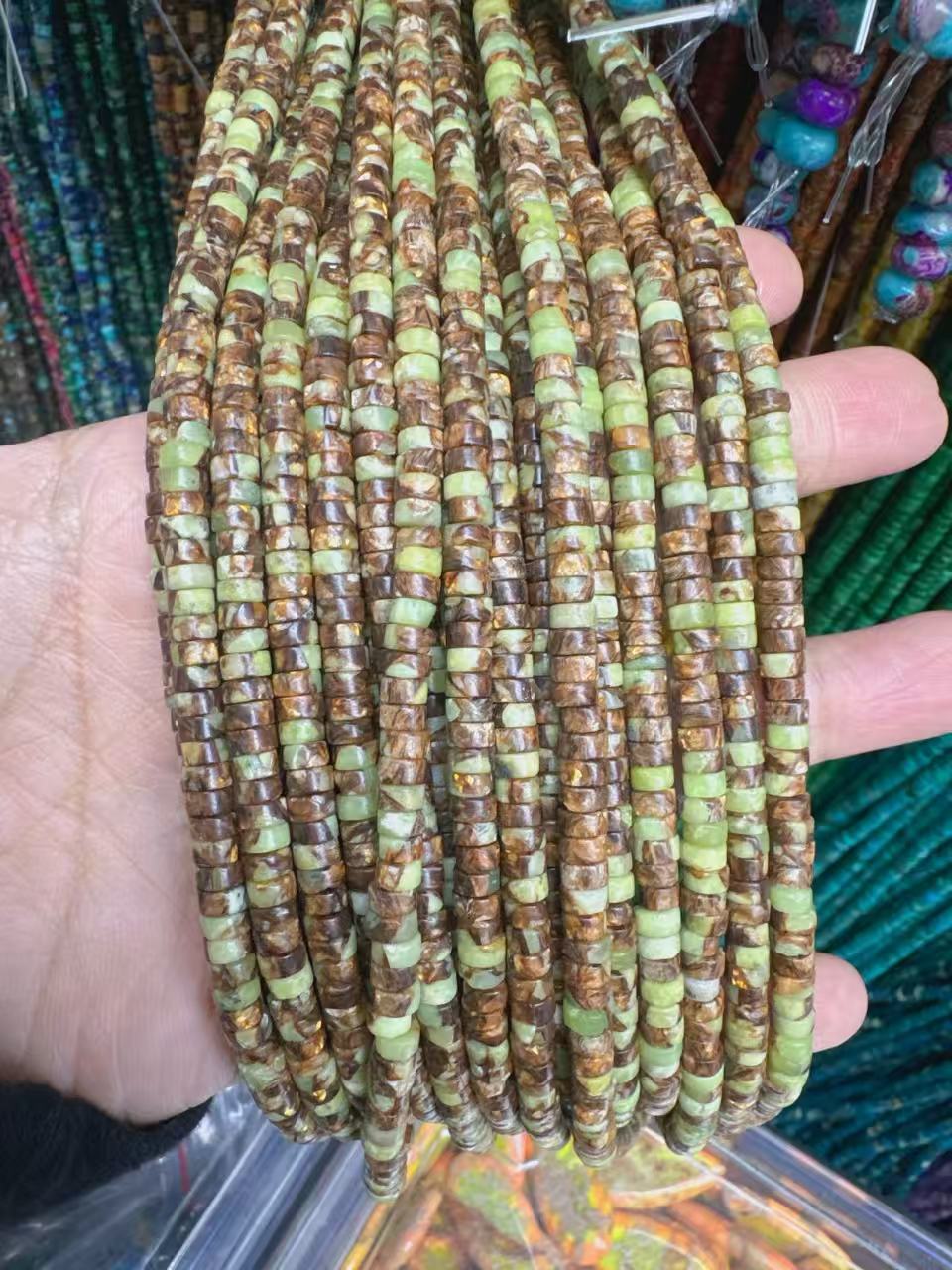 Fruit green coffee color 6*10mm