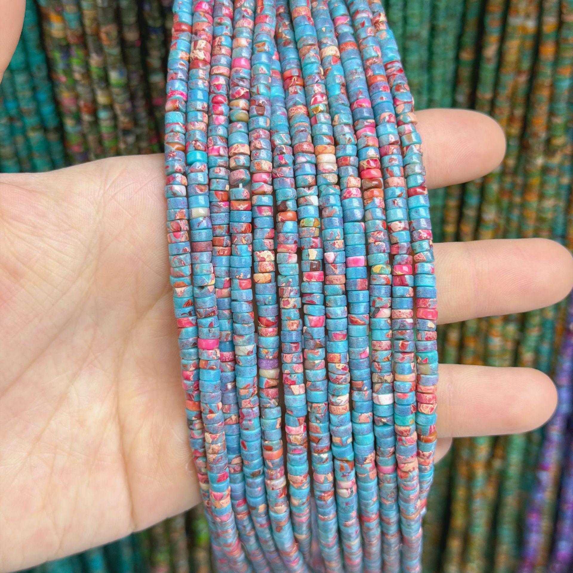 Blue pink 4*6mm
