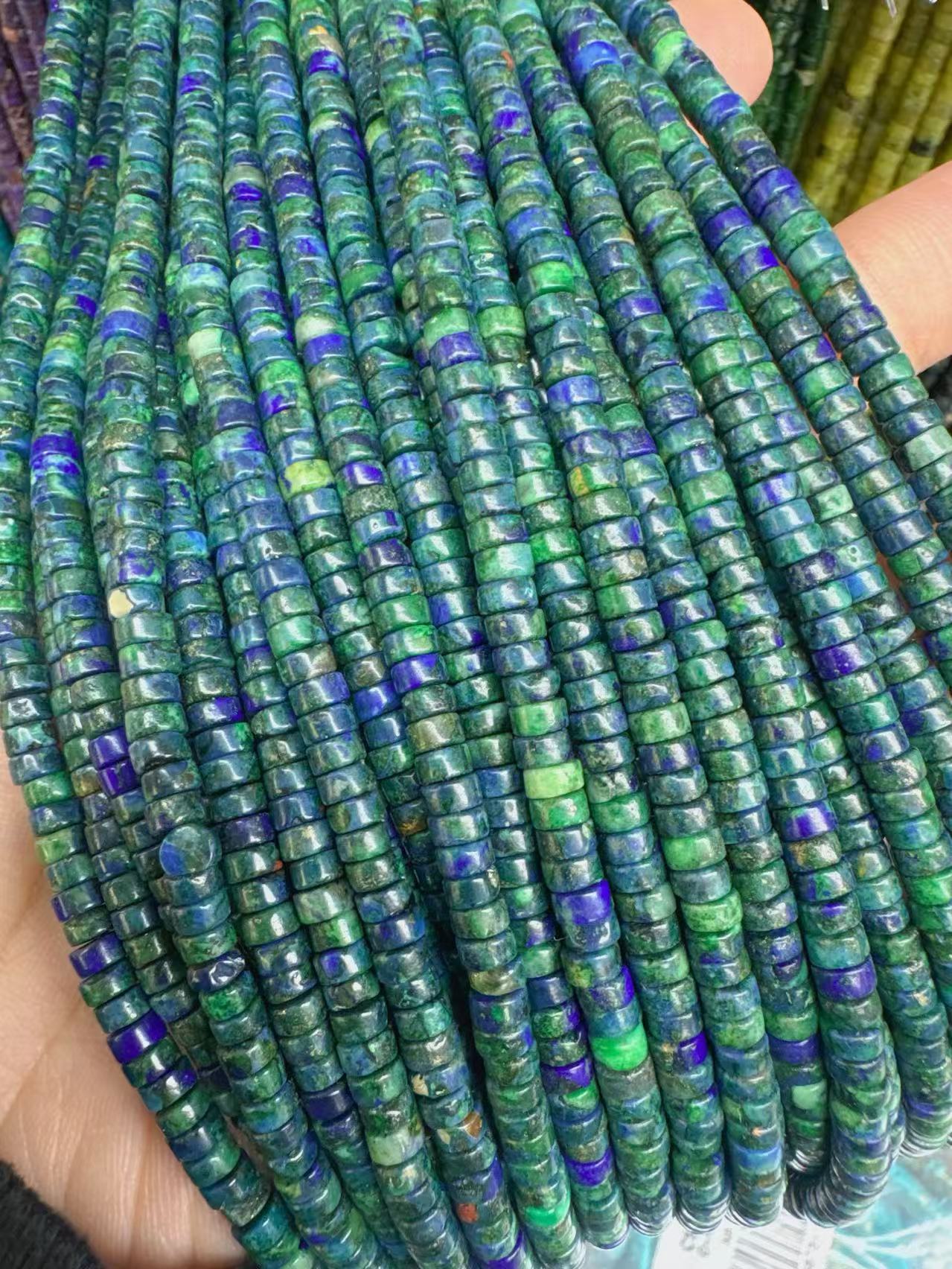 Lapis gold phoenix pine color 4*8mm