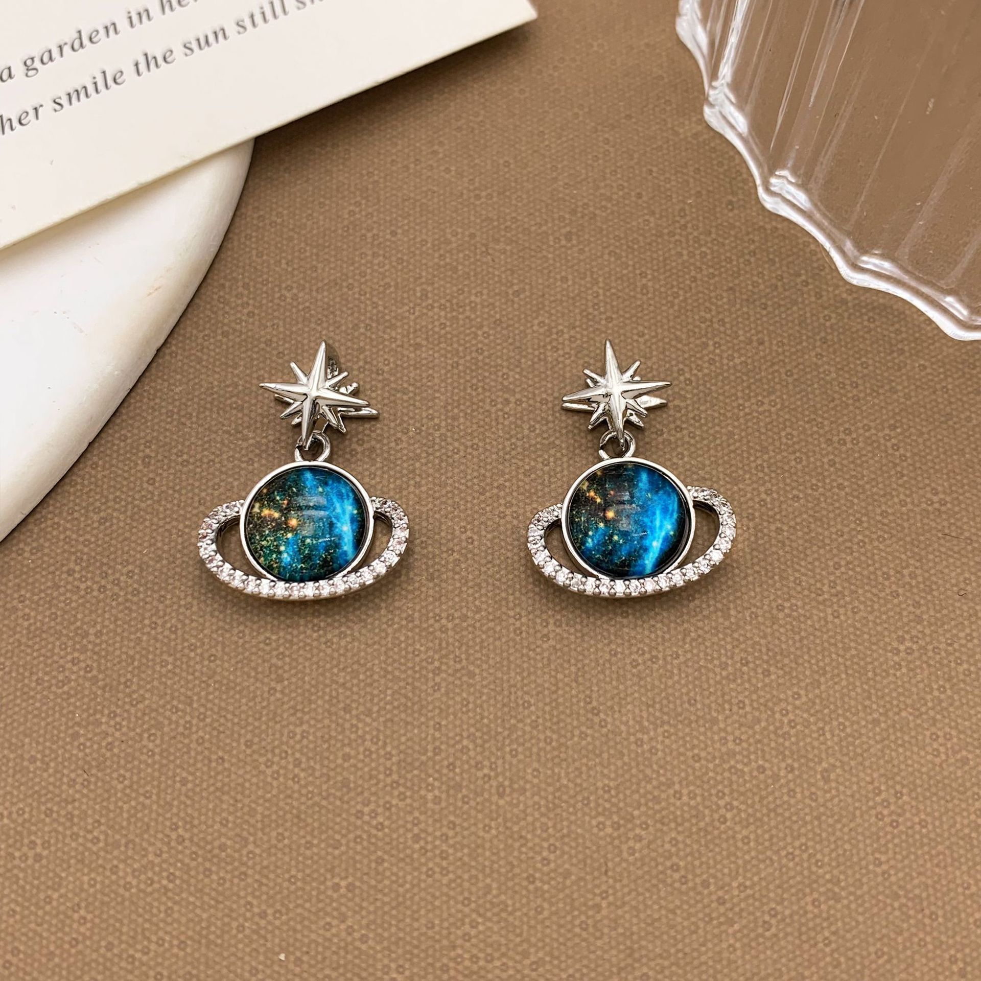 Xl1571 six-pointed star planet pendant silver