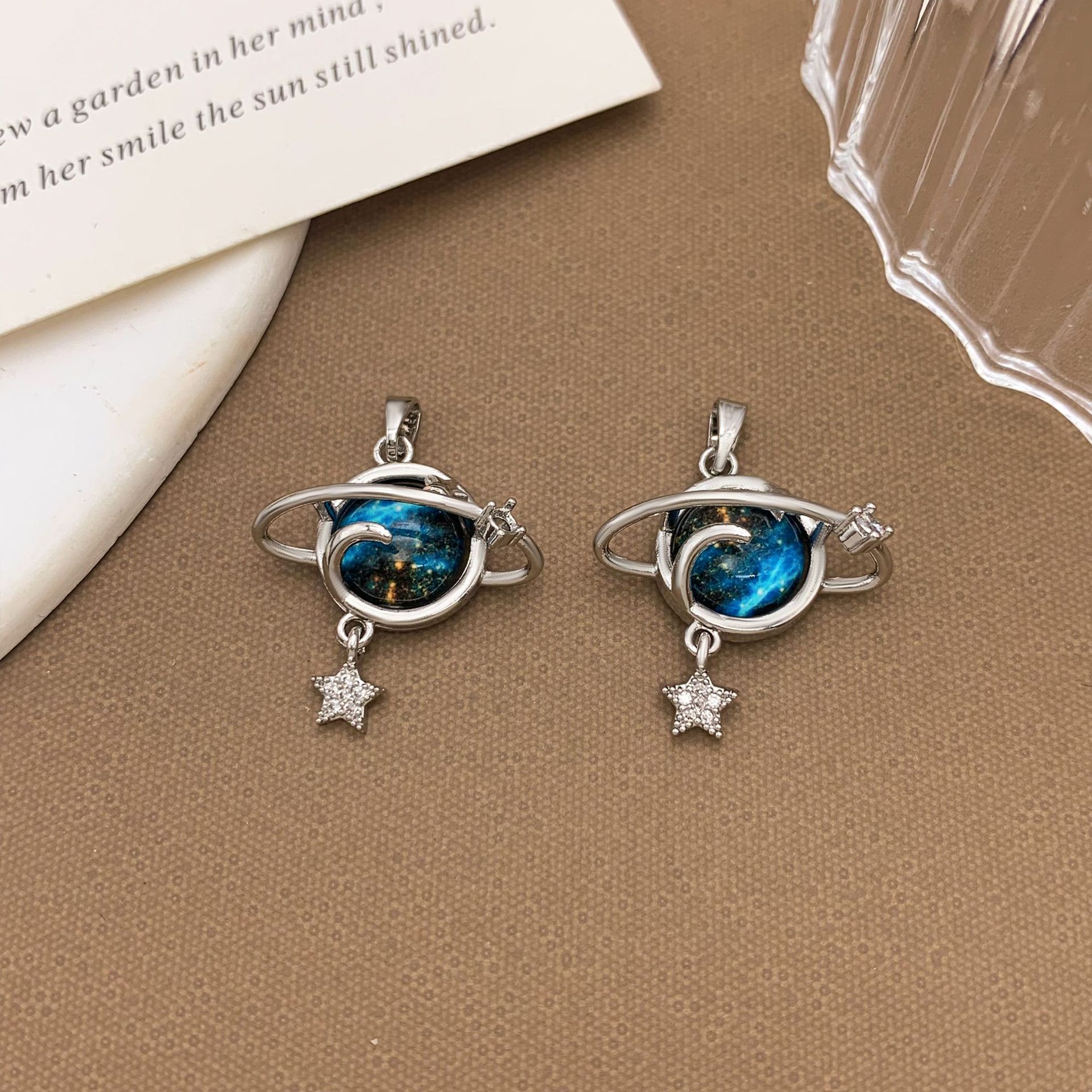 Xl3525 moon star pendant silver