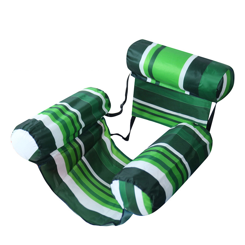 Three-Tube Fabric Stripe Hammock - Green