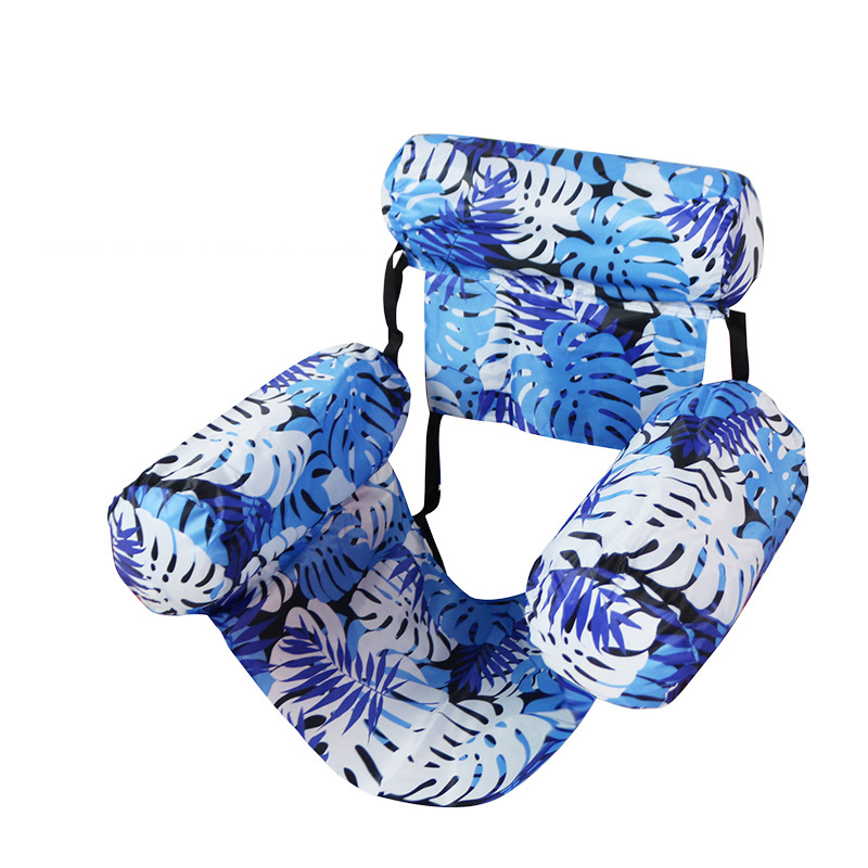 Three-Pipe Sheath Monstera Leaf Hammock - Blue