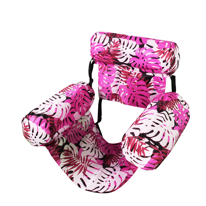 Three-pole Sleeve Monstera Leaf Hammock - Rose Red