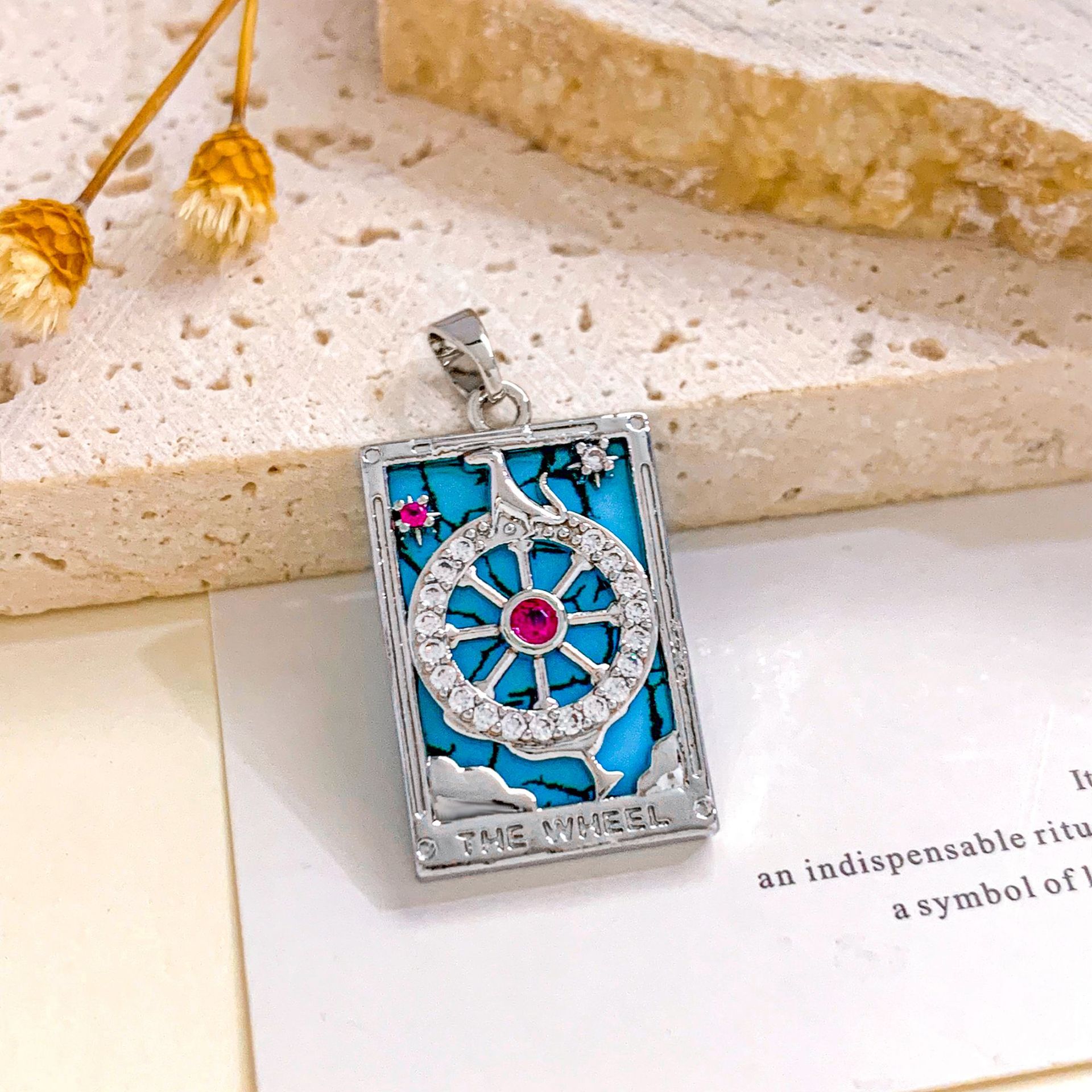 15:Xl2302 annual ring tarot pendant silver