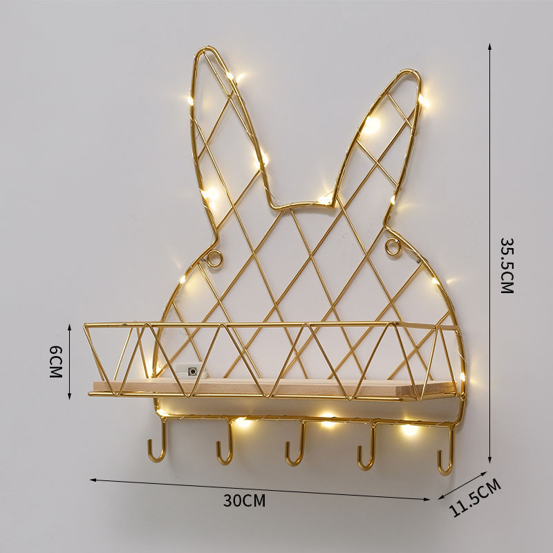 Gold-rabbit decoration hook   lamp