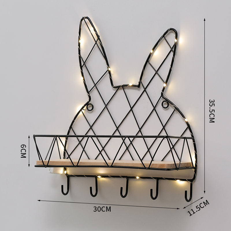 Black-rabbit decoration hook   lamp