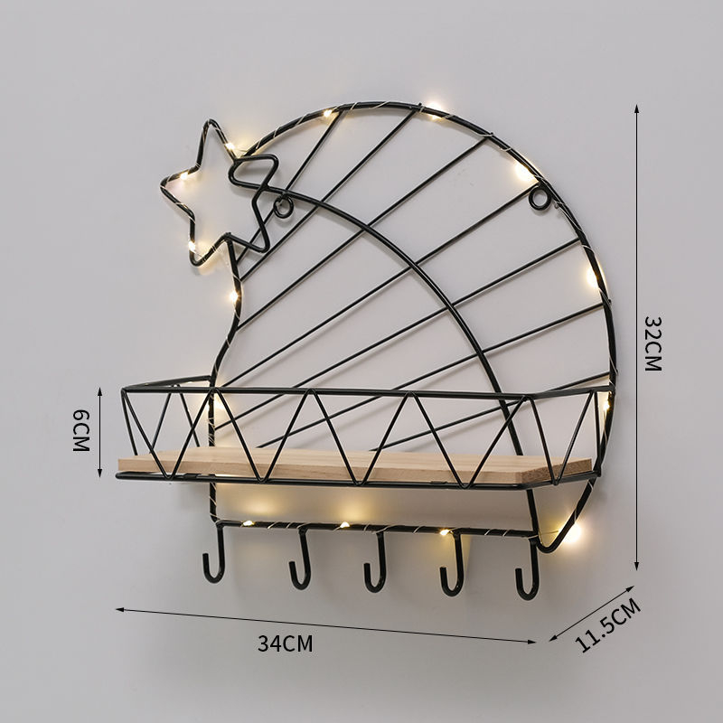 Black moon decoration hook   lamp