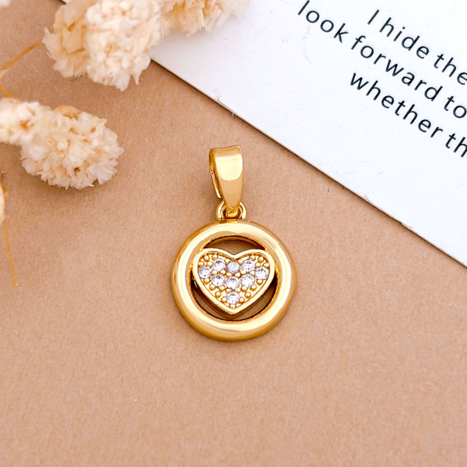 Xl5762 ring love pendant gold
