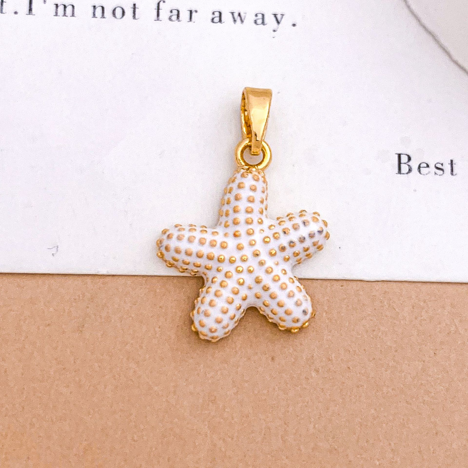 chubby starfish pendant - gold