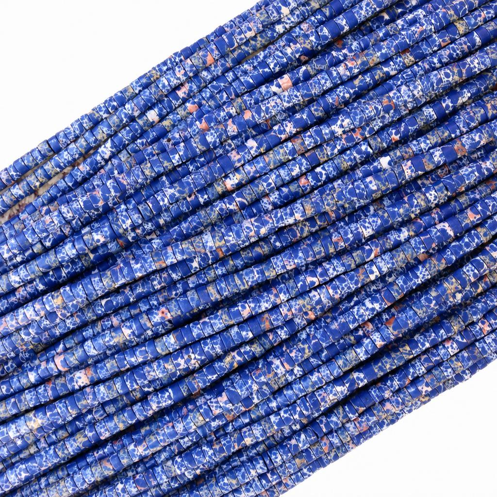 Dark blue emperor turquoise 2X4MM