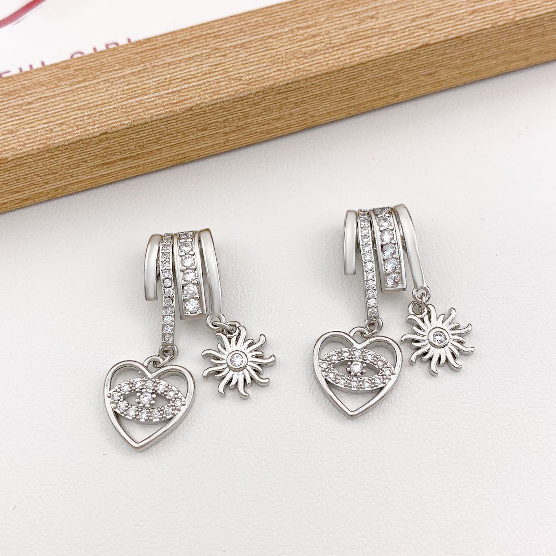 Xl3226 love sun combination pendant silver