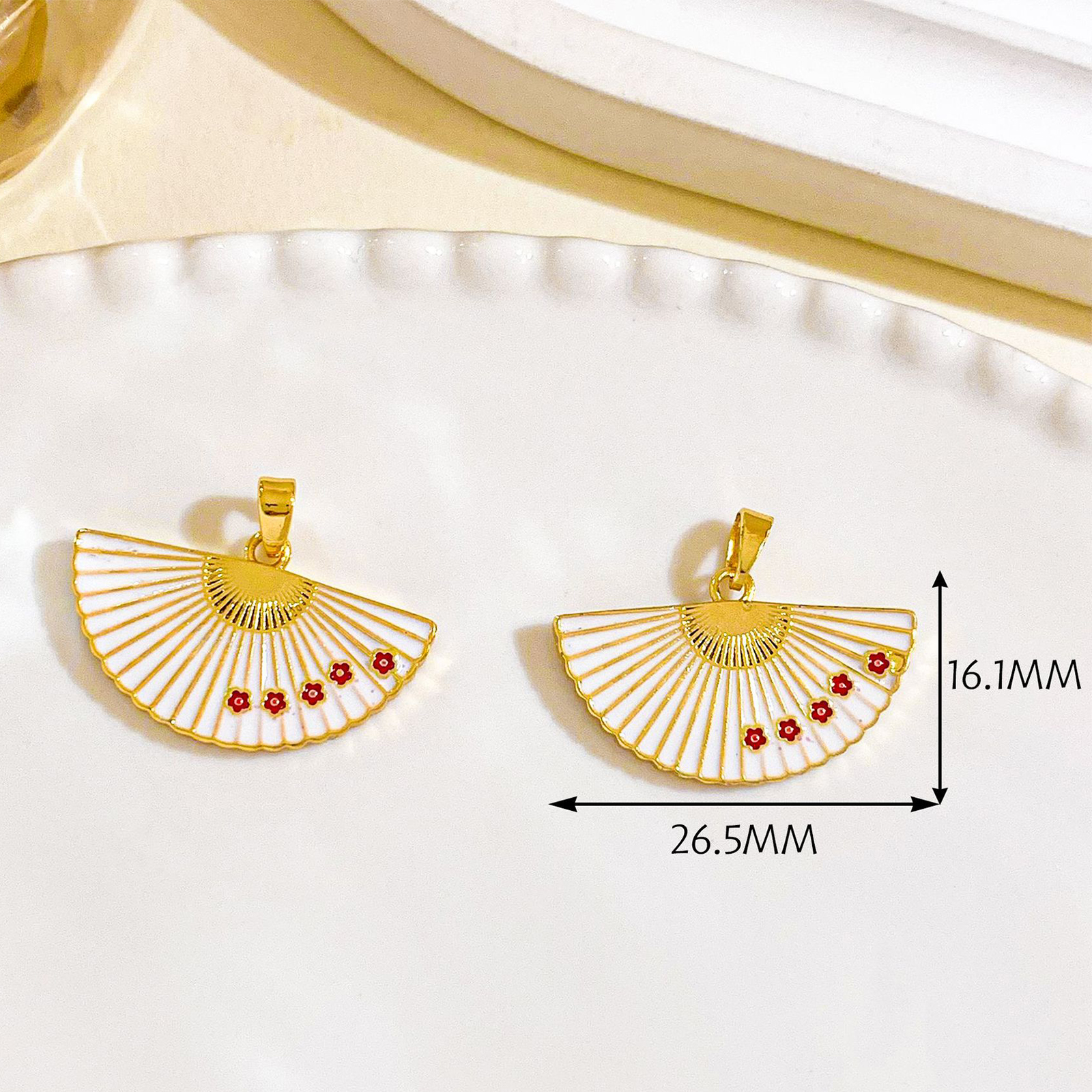 Xl4851 hollow plum blossom folding fan pendant gol