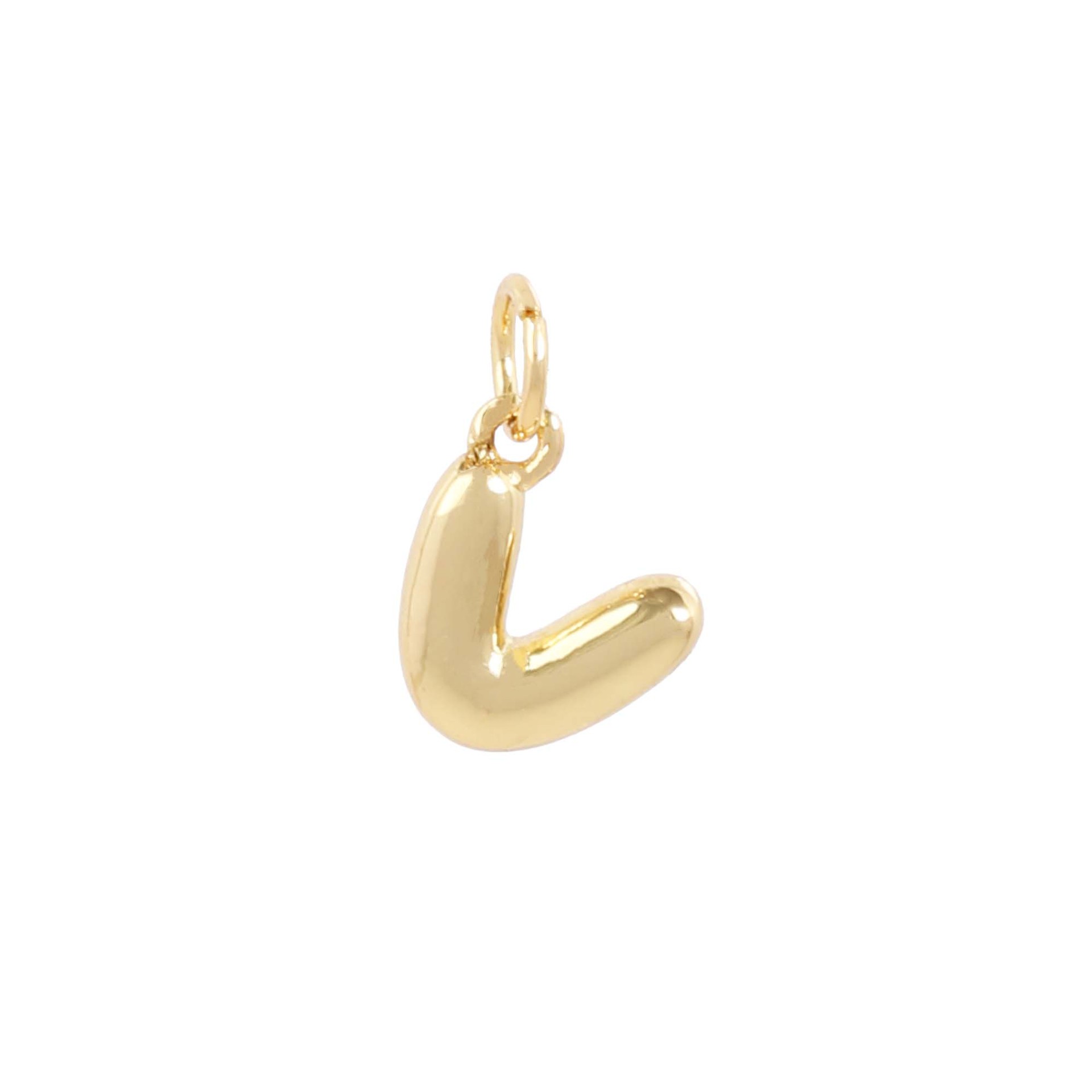 22:18k gold single letter v