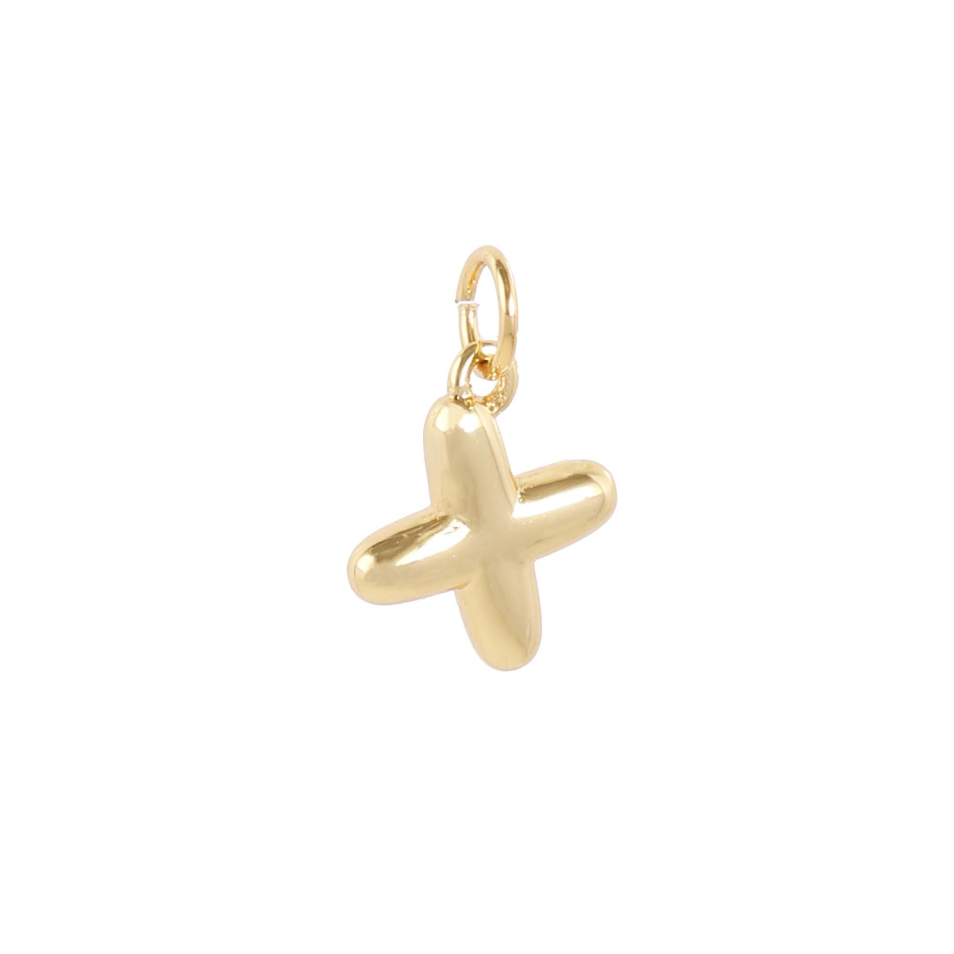 24:18k gold single letter x