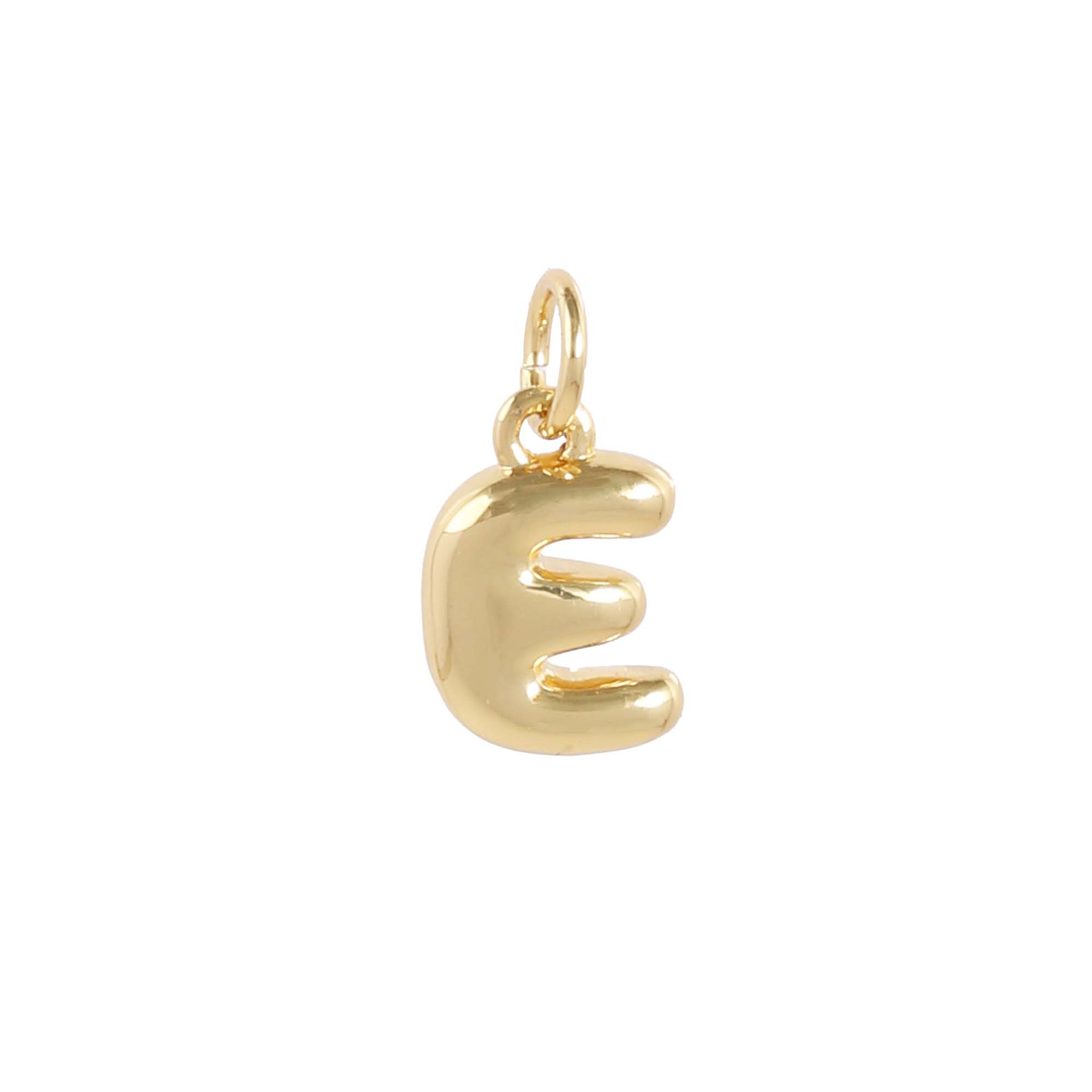 18k gold single letter e letter