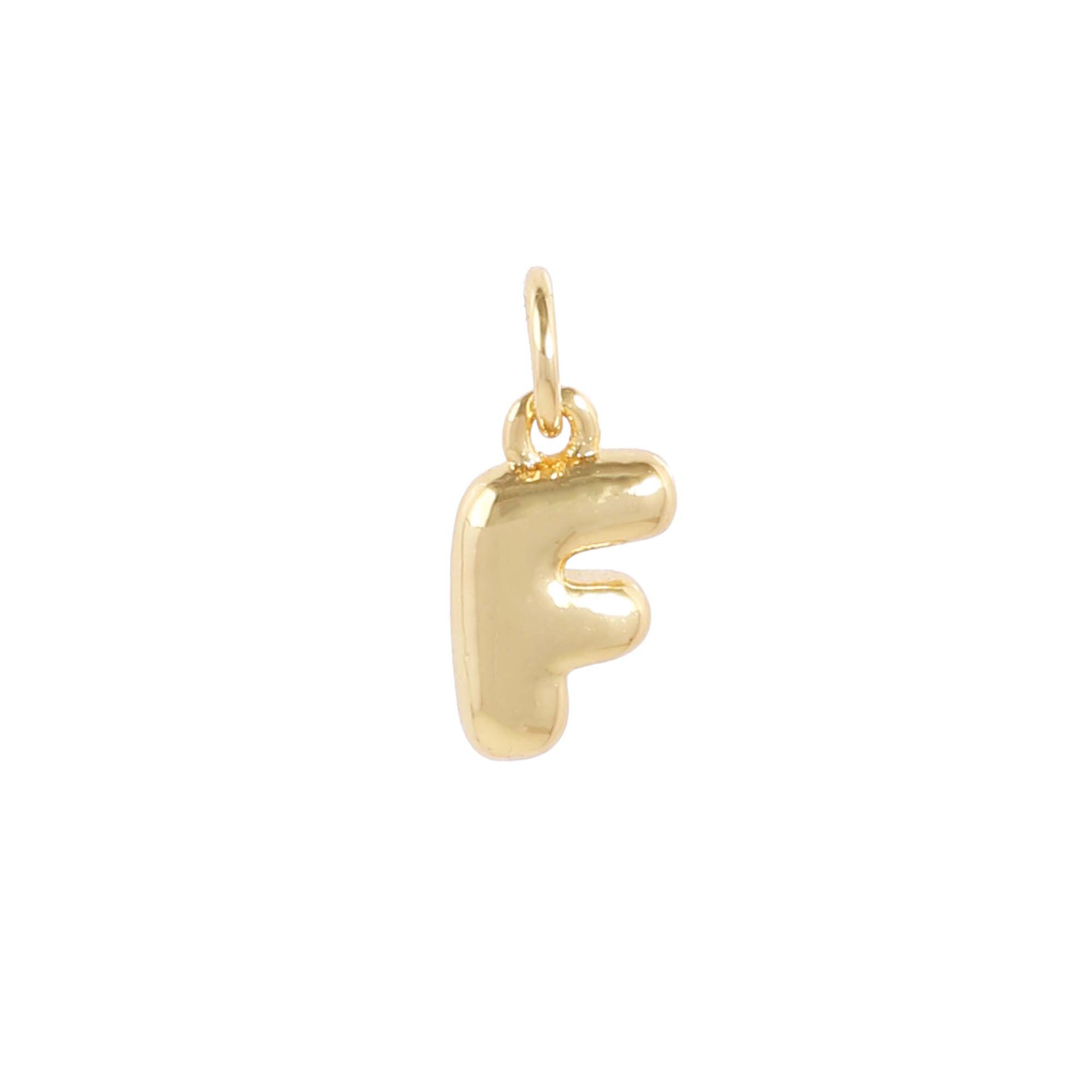 18k gold single letter f letter