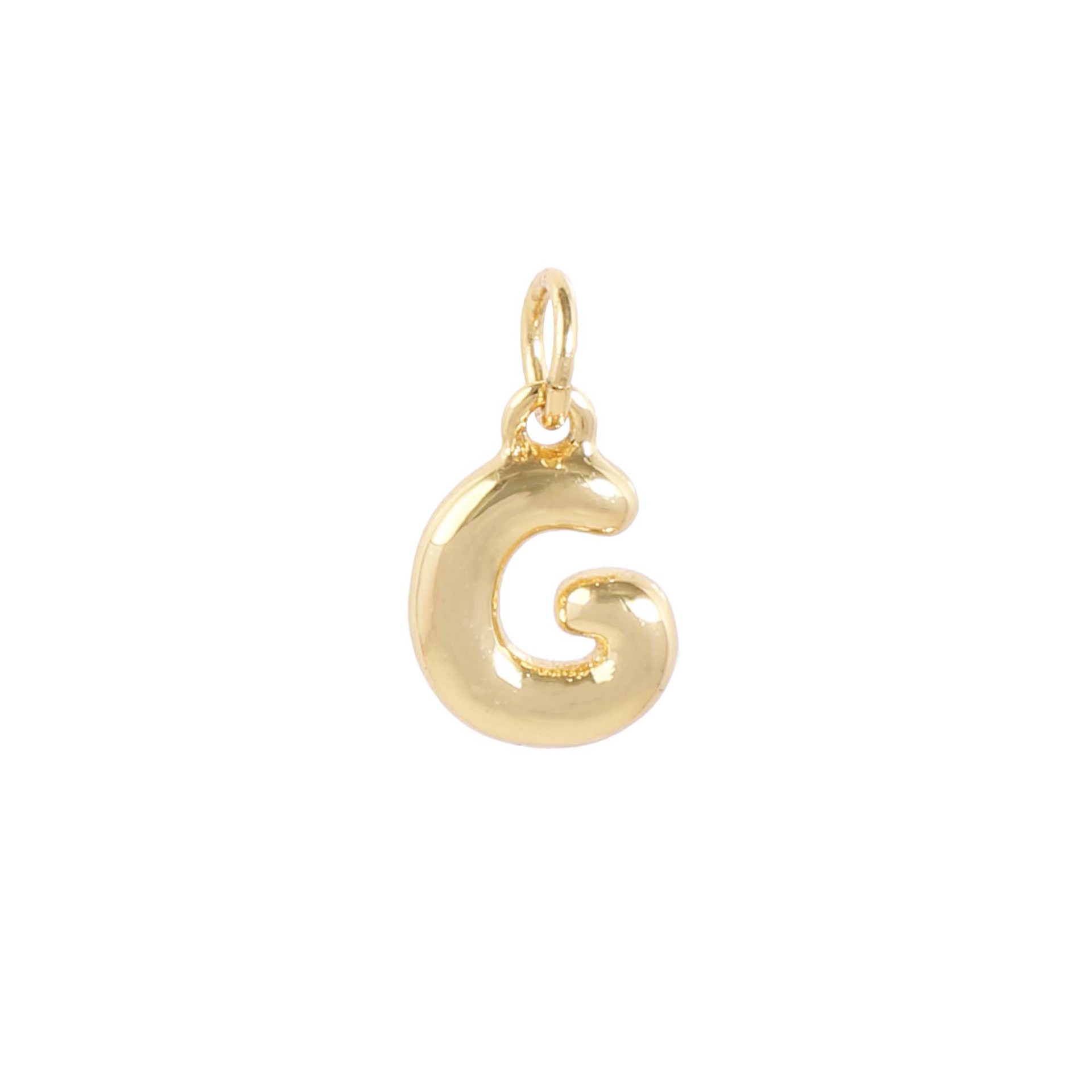 18k gold single letter g letter