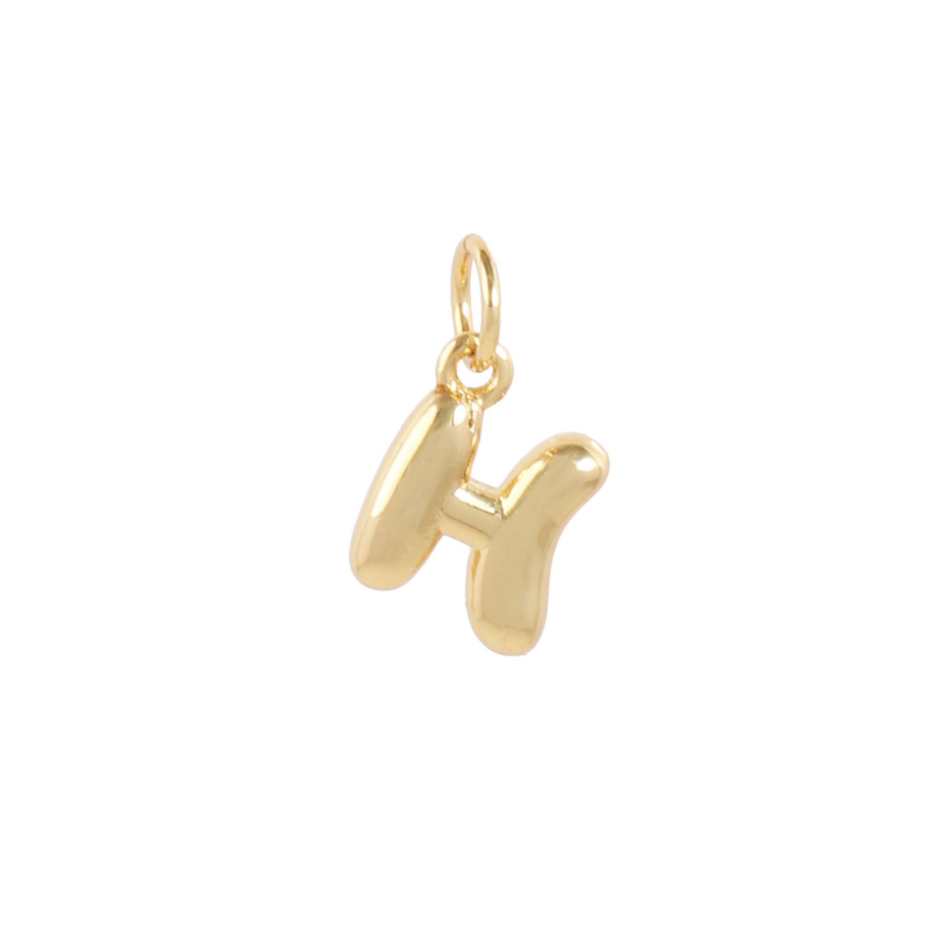 18k gold single letter h letter
