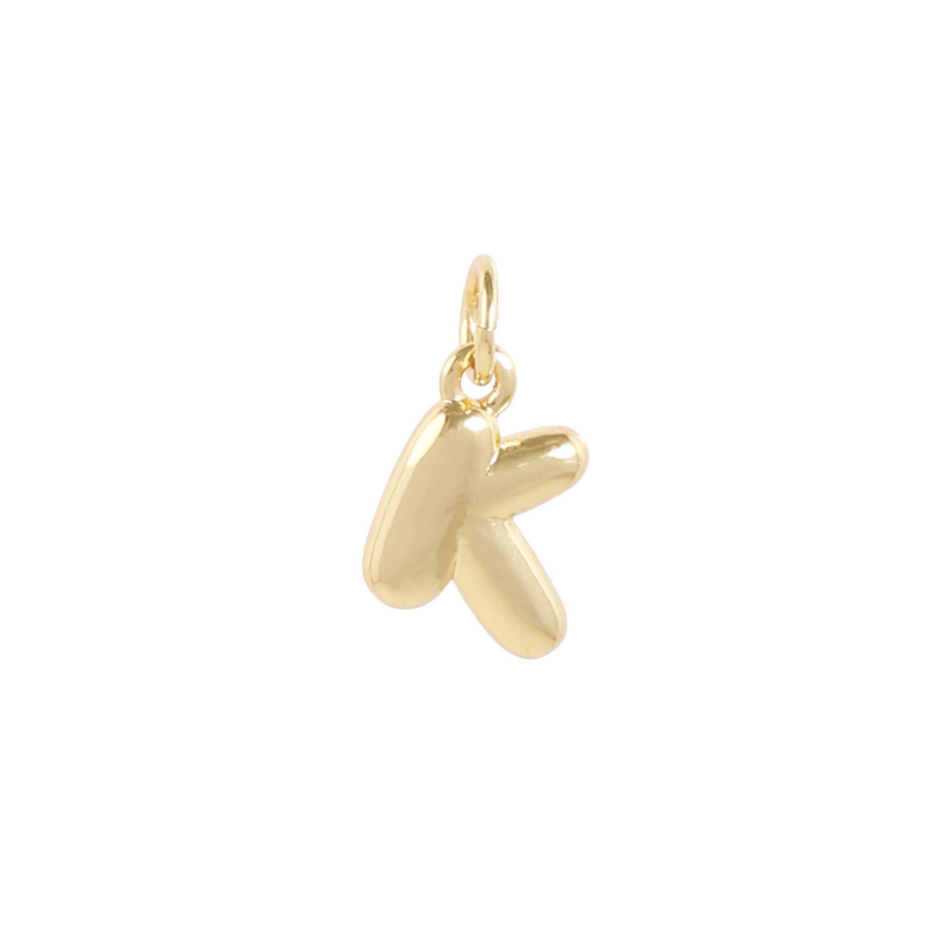 18k gold initial k letter