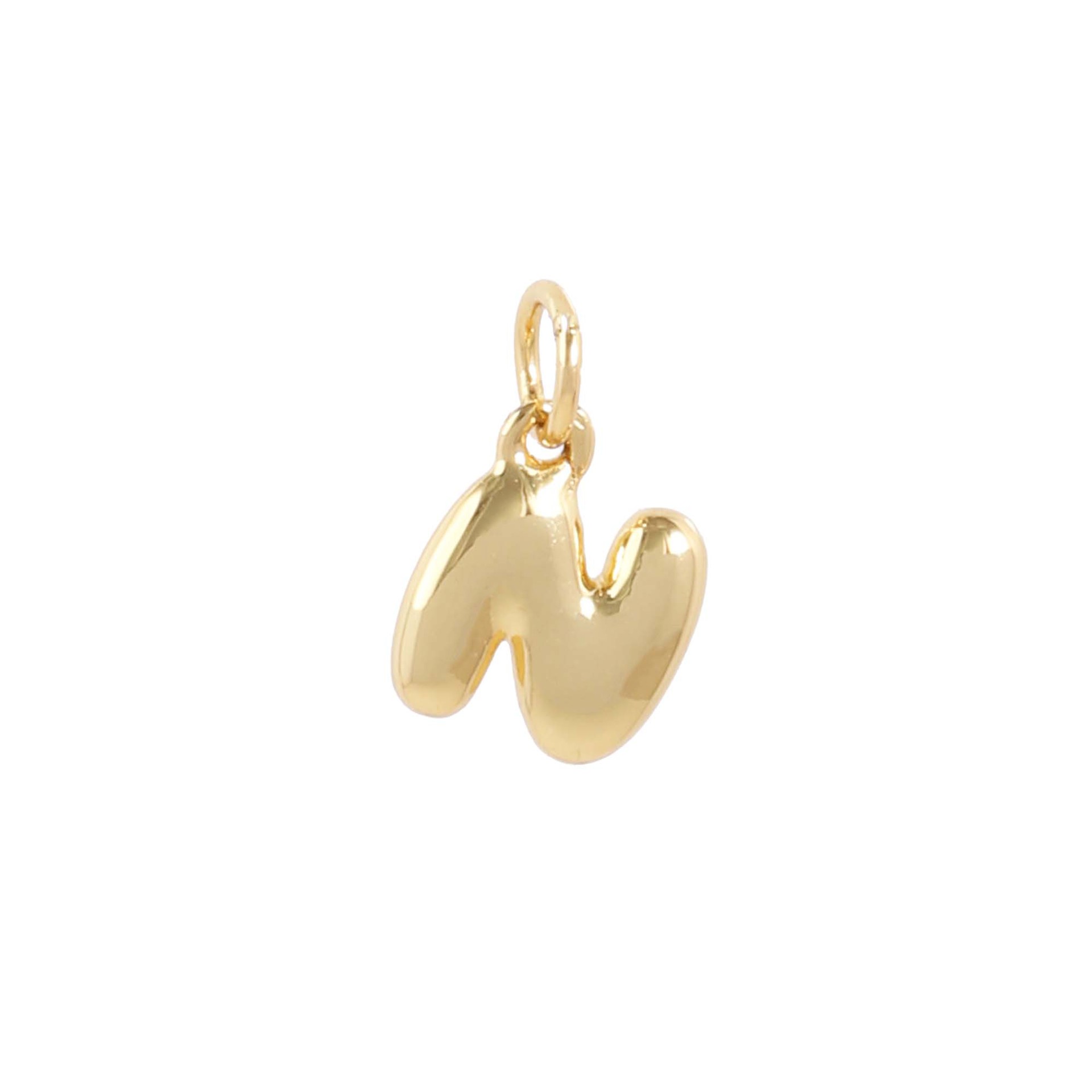 18k gold single letter n letter