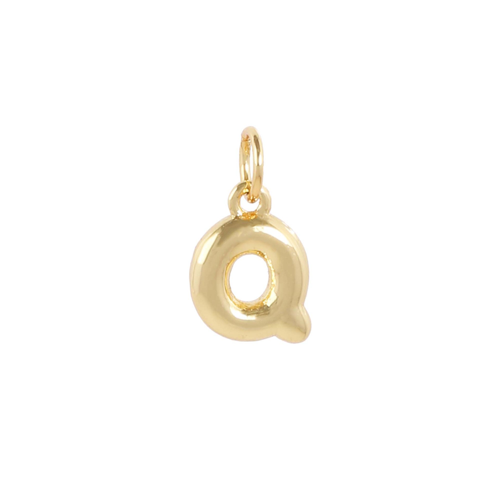 18k gold single letter q letter