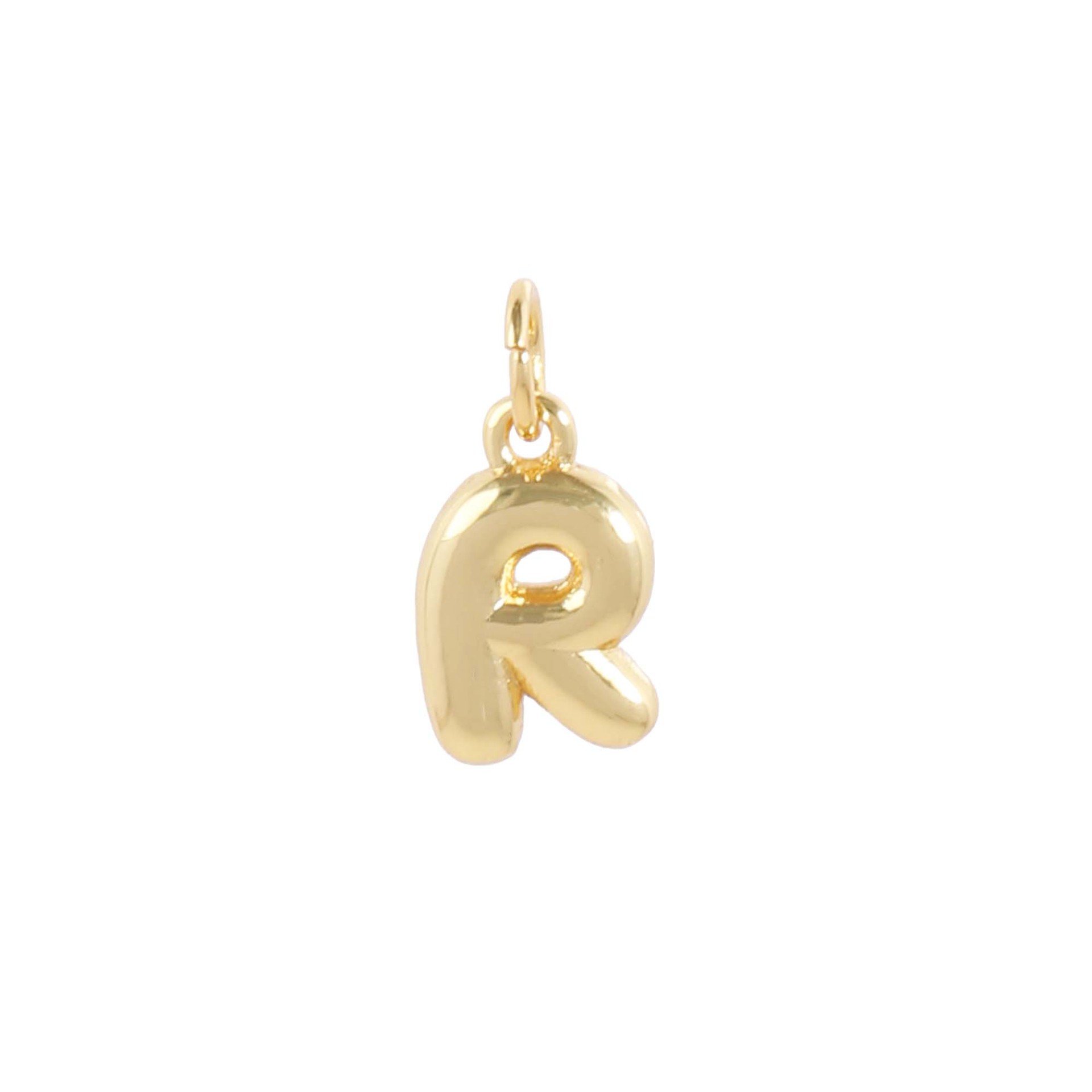18k gold single letter r letter