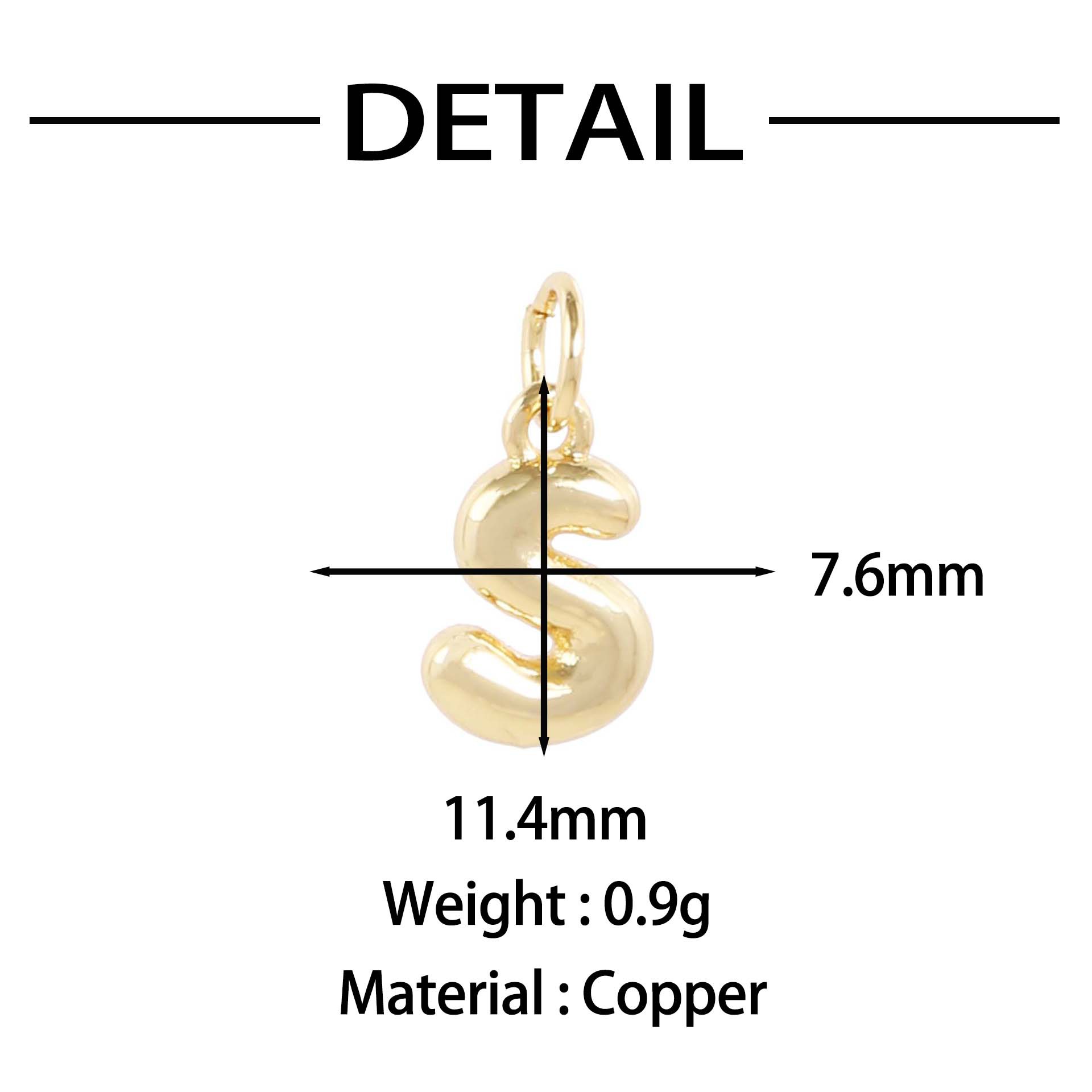 18k gold single letter s letter
