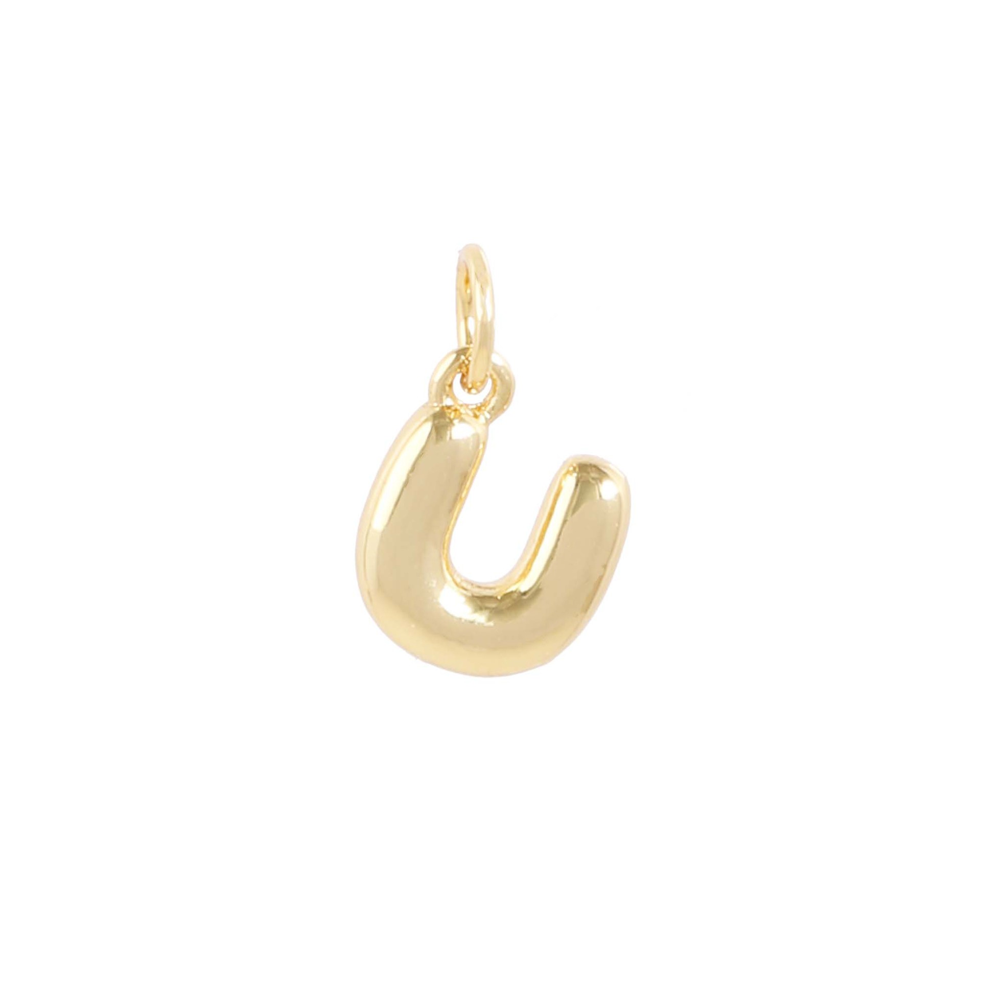 18k gold single letter u letter