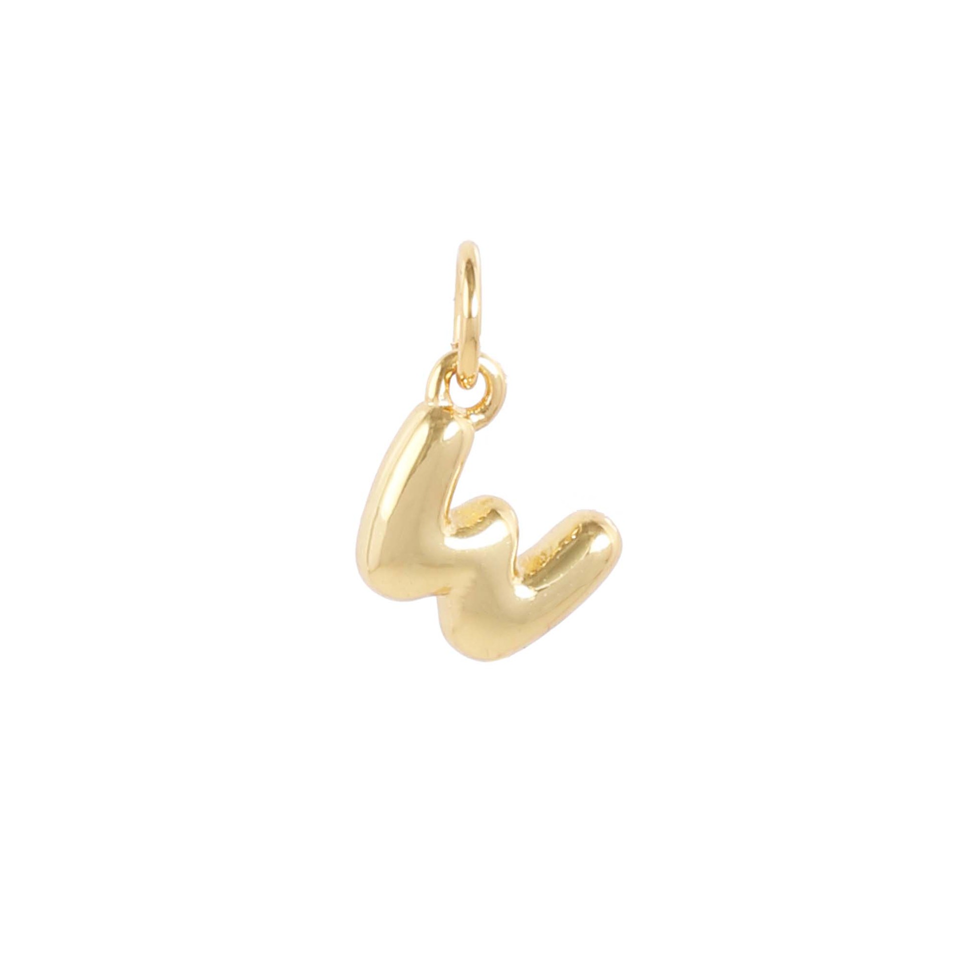 18k gold single letter w letter
