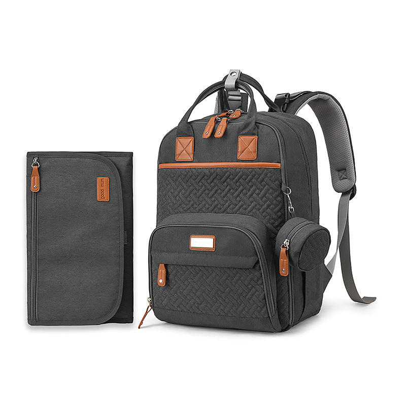 Dark gray with diaper bag