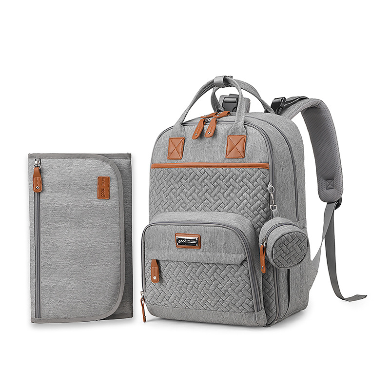 Light gray with diaper bag