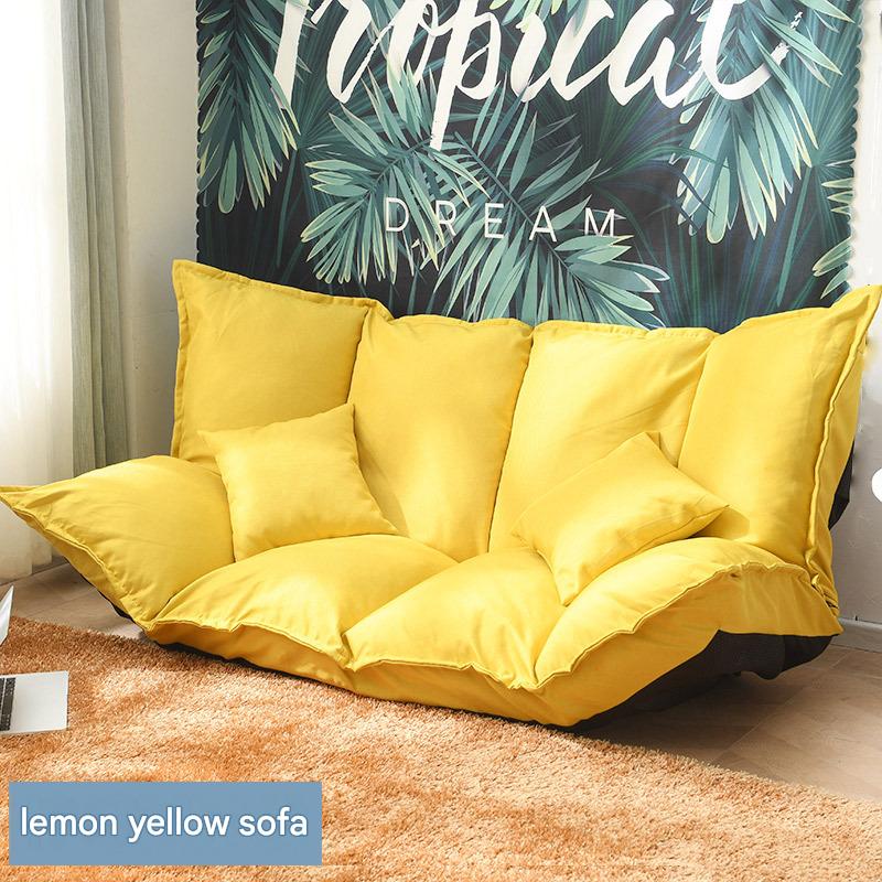 160cm lemon yellow sofa