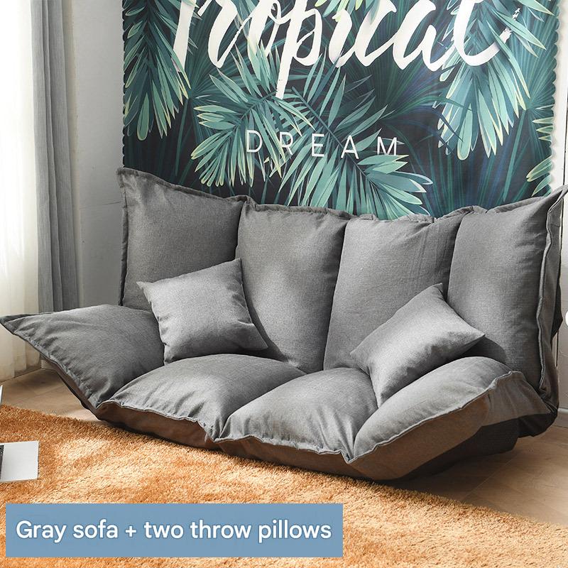 160cm gray sofa   two pillows