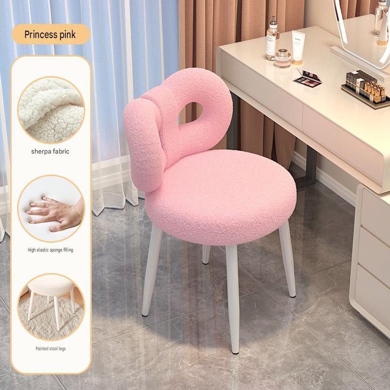 Princess pink lamb velvet butterfly chair [stable four legs   sponge cushion]