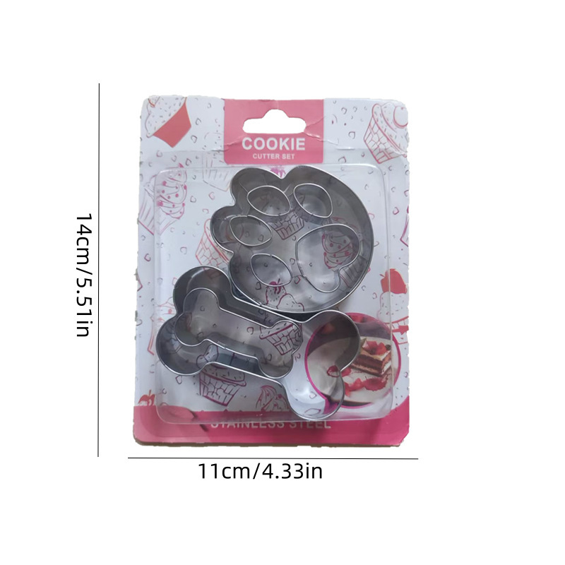Dog paw bone 3-piece set (suck card)