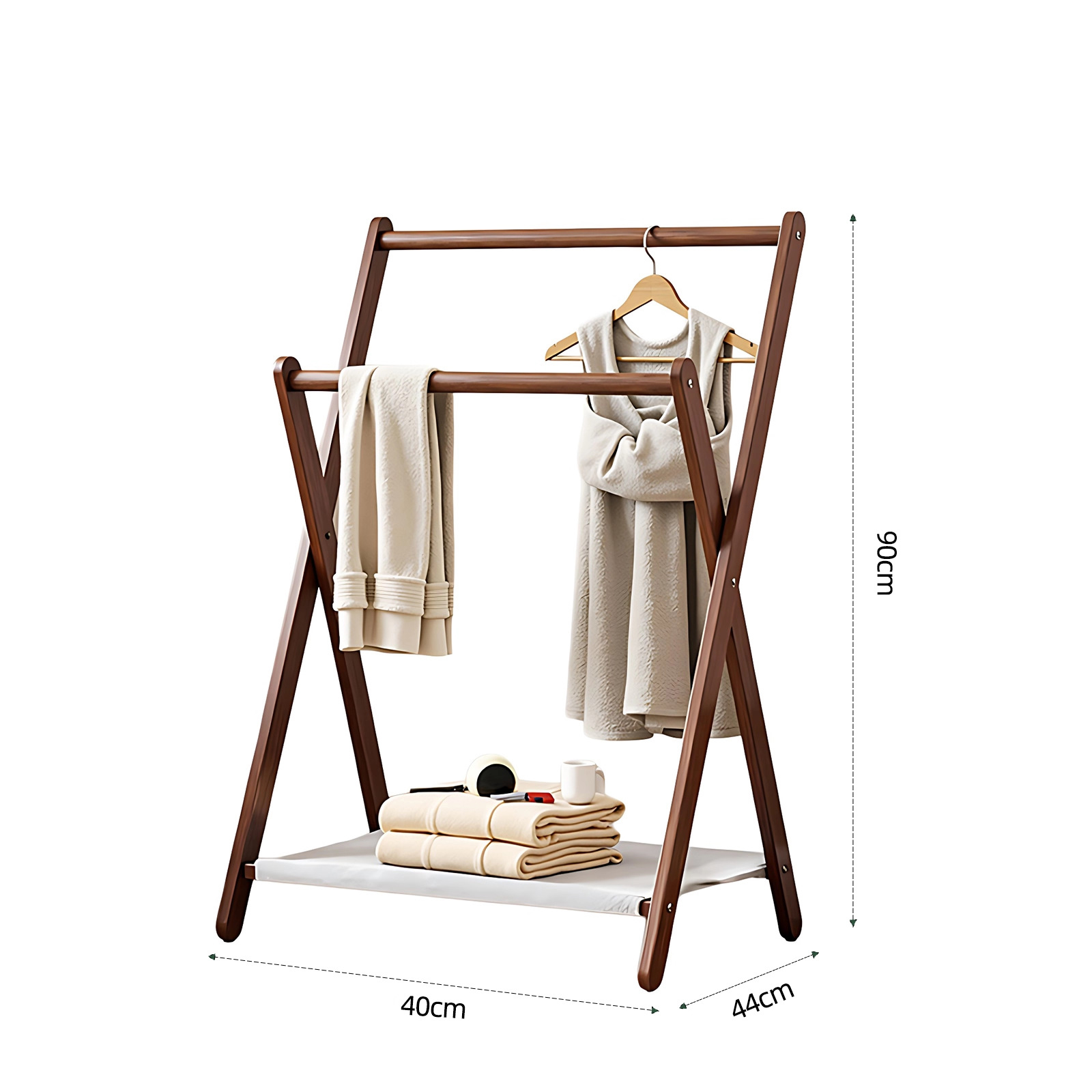 walnut color 40cm thick and foldable