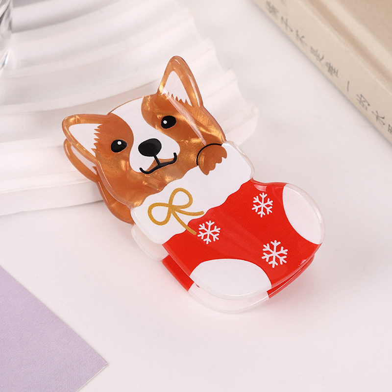 2:Christmas socks corgi