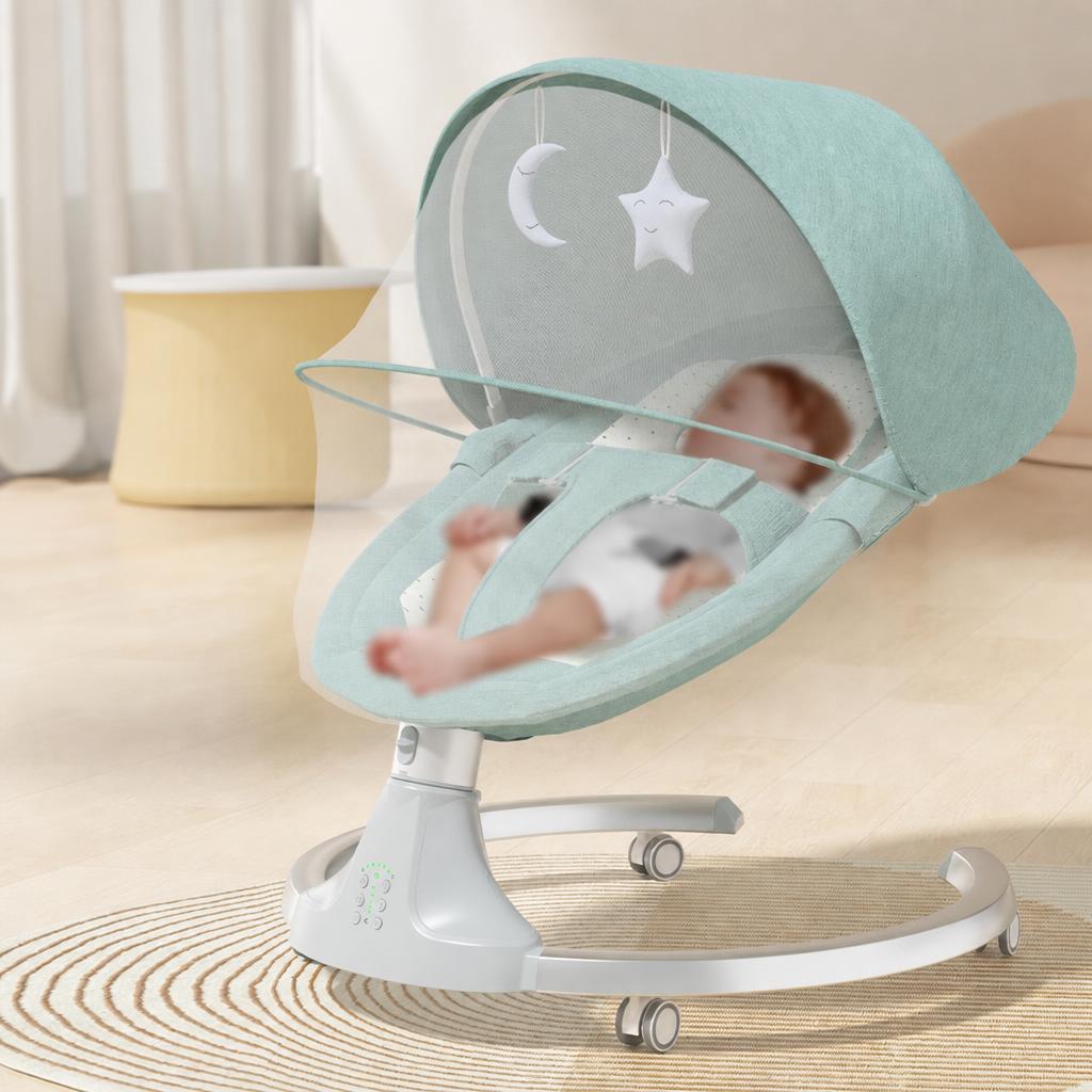 green   bluetooth   mesh canopy   plush toy   remote control   u-shaped design   power supply   removable