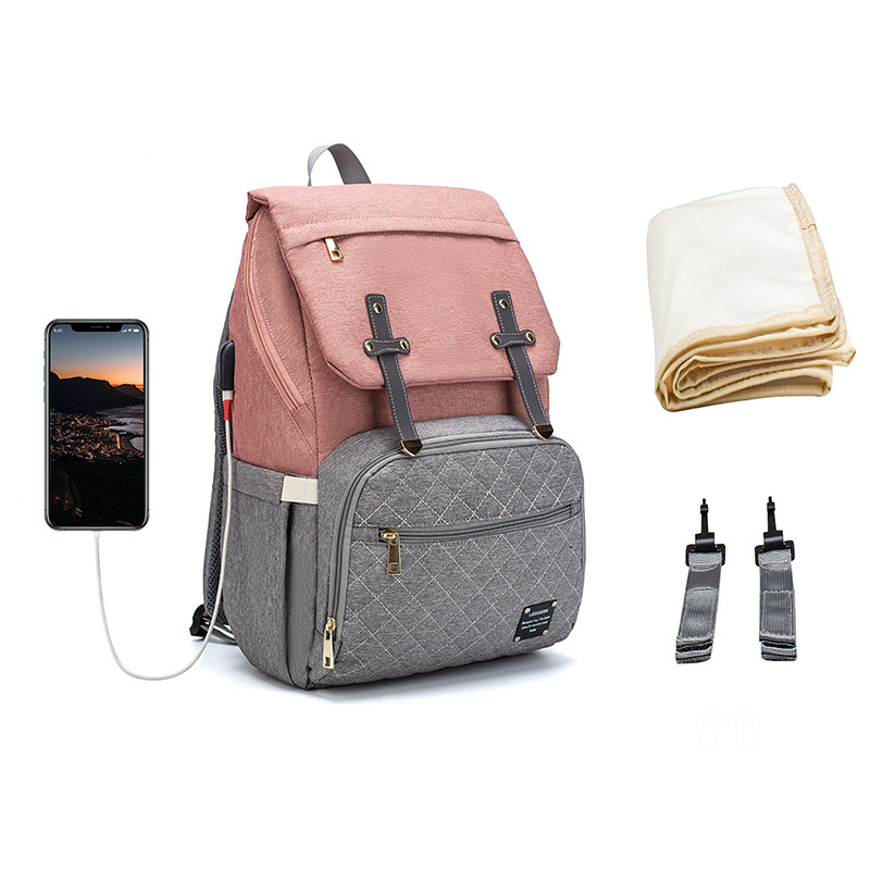 Pink with gray