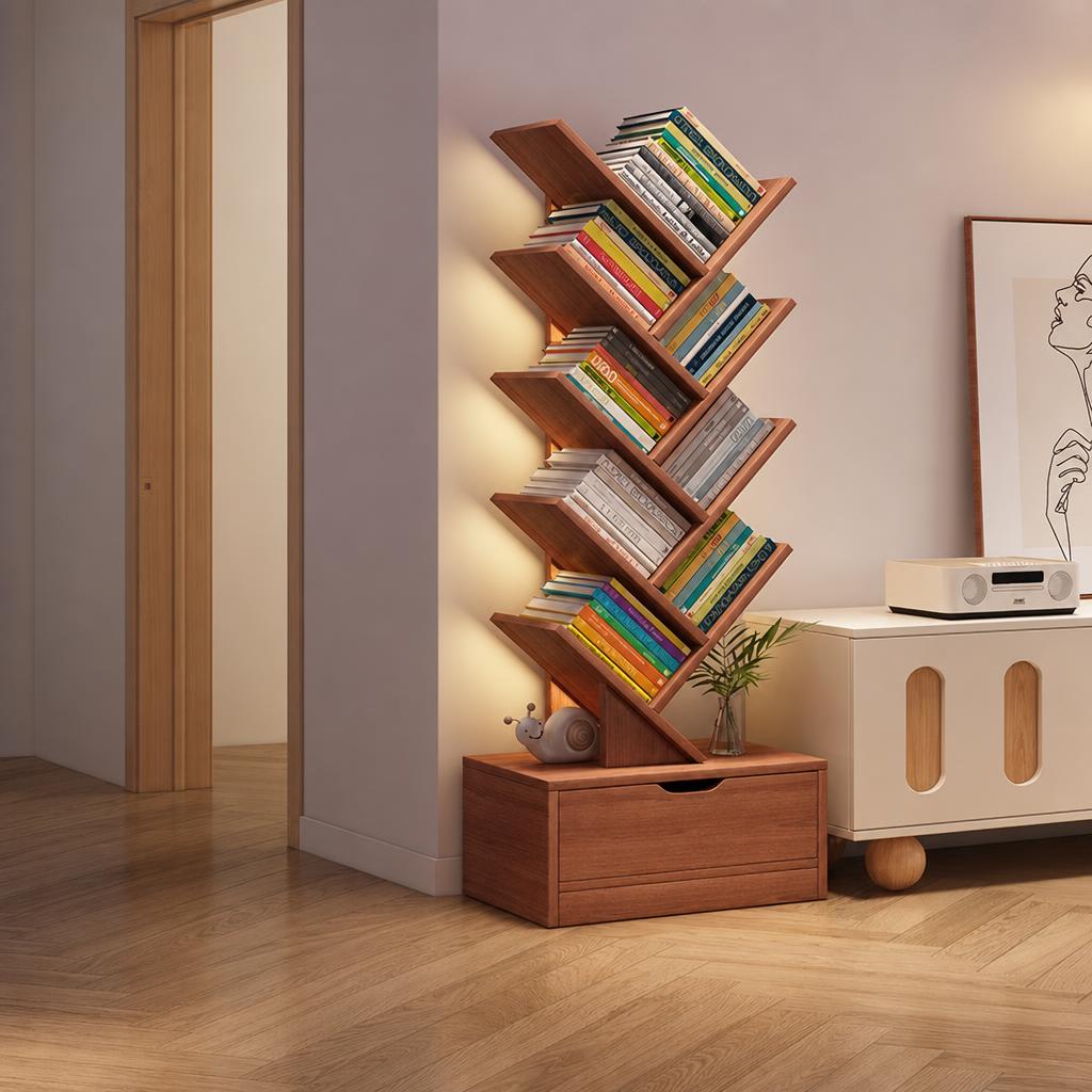 Ancient sandalwood color [10-layer cabinet door model] 120cm high