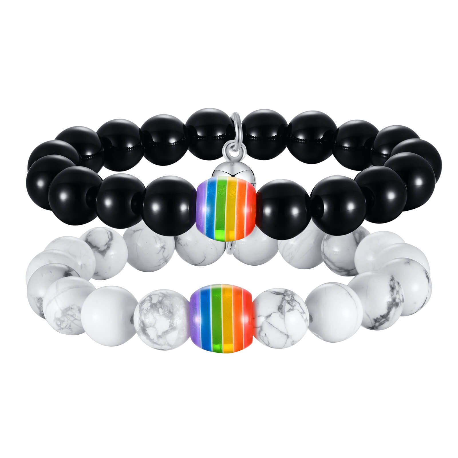 1:1 Obsidian, White Howlite Round beads 10mm, resin beads: 12*10mm